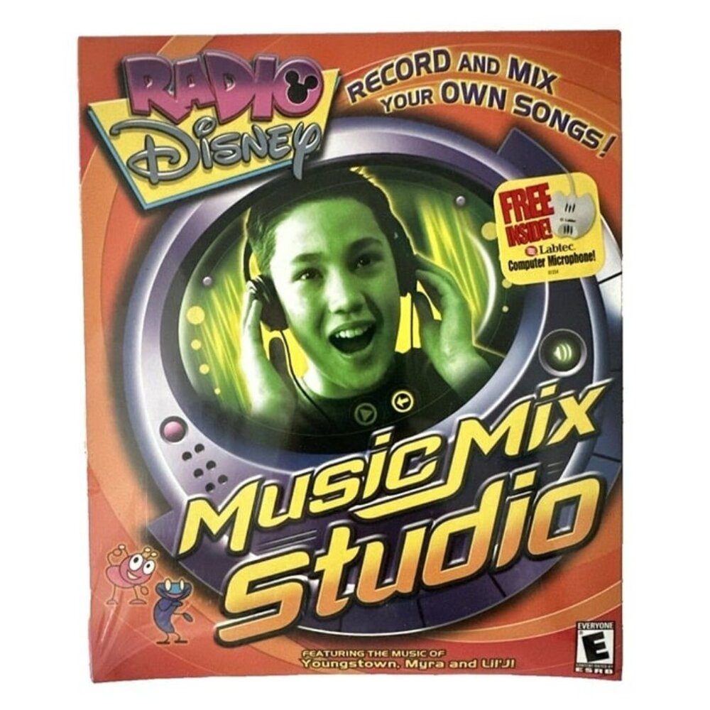 Radio Disney Music Mix Studio Big Box CD-ROM PC Game With Microphone NEW SEALED